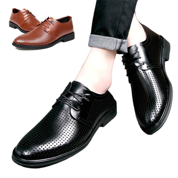 ビジネスシューズメッシュ夏新作カジュアルシューズ滑り止め通気靴メンズ靴ビジネスシューズ 4,873円