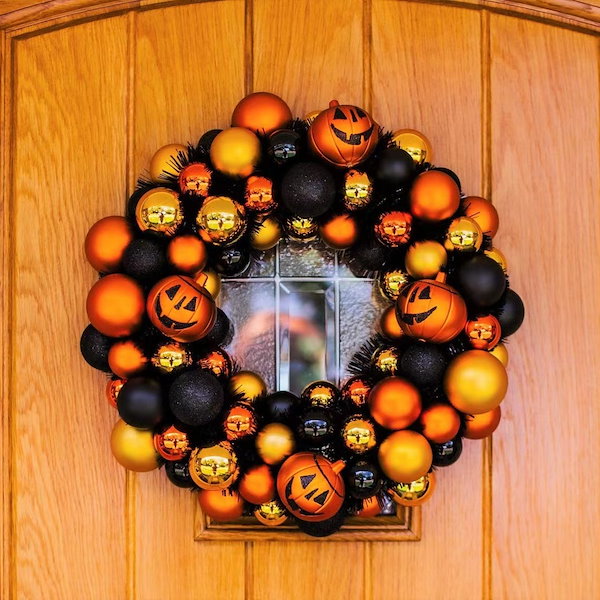 Qoo10] ハロウィンリース リース 約45cm 玄