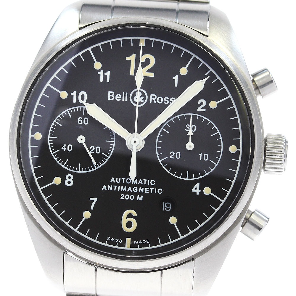 ベル＆ロス Bell＆Ross 126B/M クロノグラフ 自動巻き メンズ 保証書付き_837706【中古】