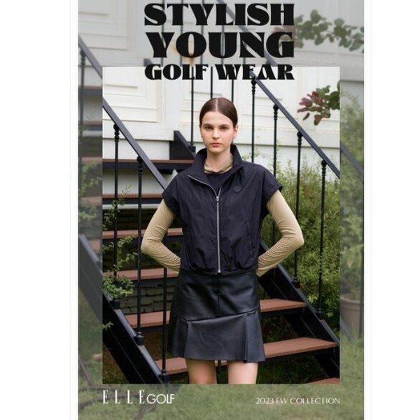 女性レザースカート6J61802 ブラックダークカーキ04_CC