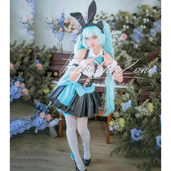 初音ミク 風 バニーガール初音 コスプレ衣装 ウィッグ cosplay ハロウィン 演出服 変装