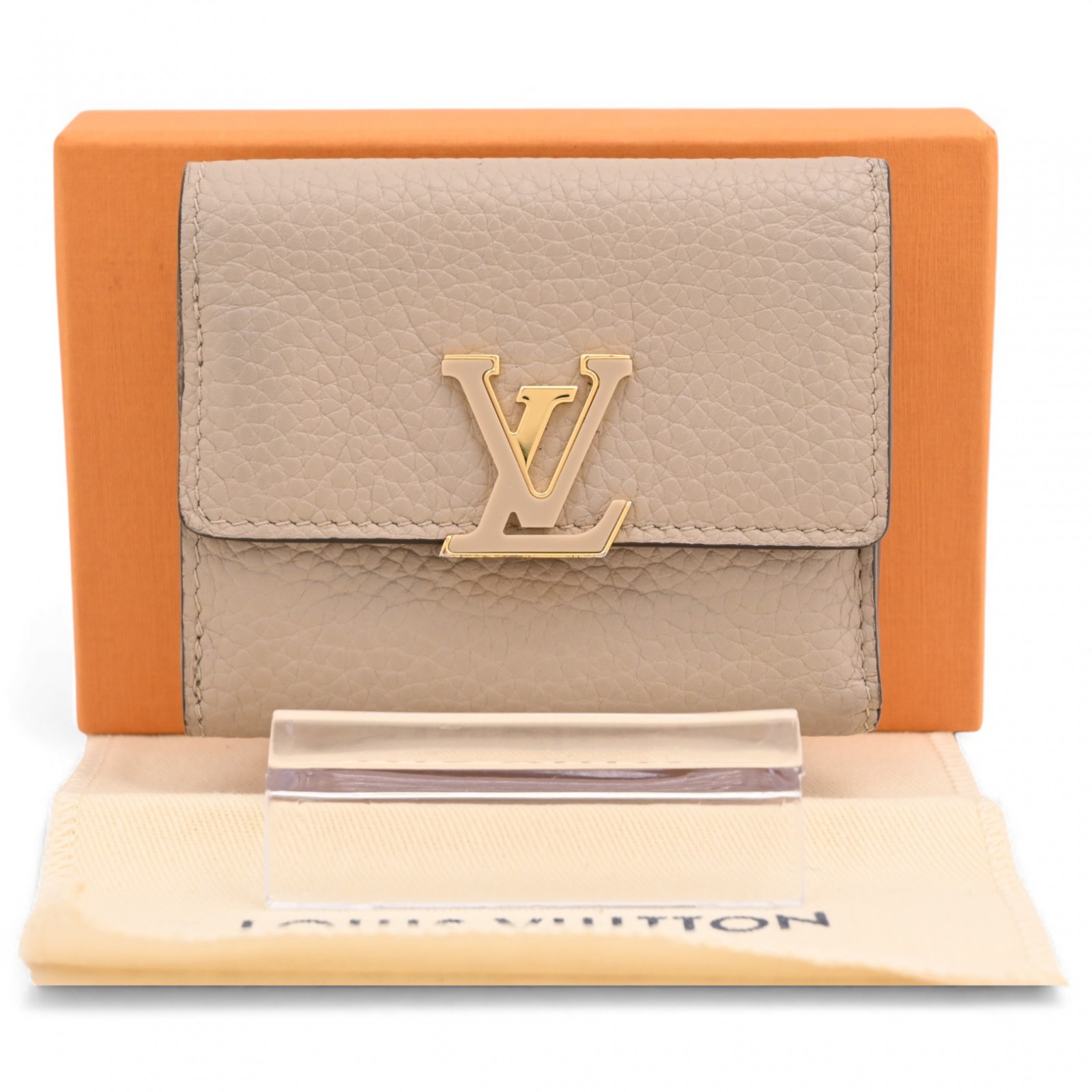 ルイヴィトン ポルトフォイユ カプシーヌ XS 三つ折り財布 ガレ Bランク lv6637cd