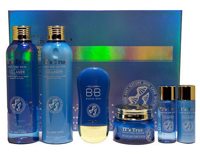 Korean Cosmetics_Its True Collagen Moisture Skin Care 4pc Set
