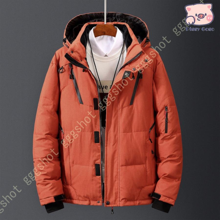 冬の特恵ダウンジャケット ダウンコート 中綿 ダウン コート ジャケット メンズ ブラック レッド ネイビー 黒 赤 紺 冬 防寒 アウトドア 暖かい フード付き あったか