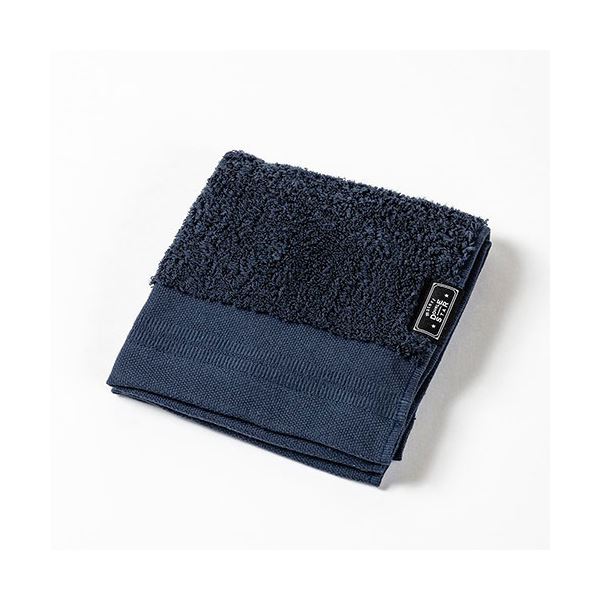 (まとめ) 楠橋紋織 くすばしタオル ダブルスター DOUBLE STAR タントロ ウォッシュタオル 約34cm×36cm ネイビー 1-68265-51-KON (×5セット)フェイスタオル