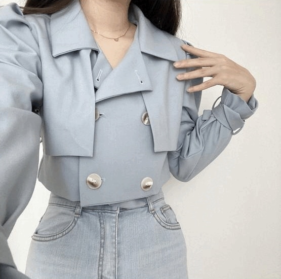 トレンチ パフ クロップ ジャケット