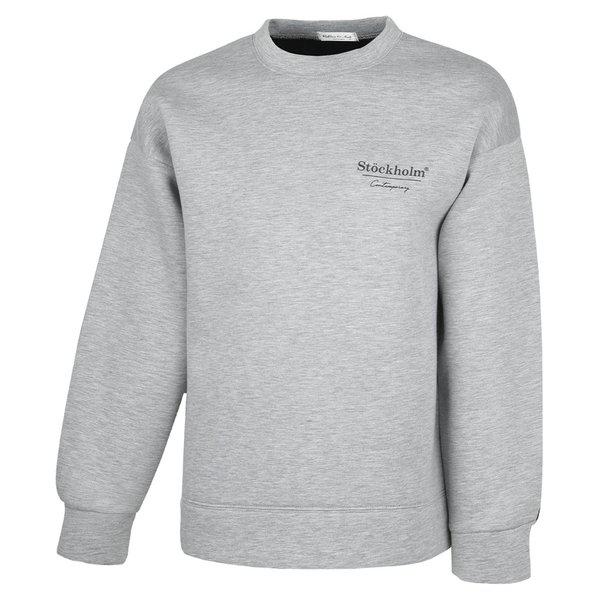 メンズルーズフィットストックネオプレンマンツーマンTシャツ RB-TSA-Q009- グレー