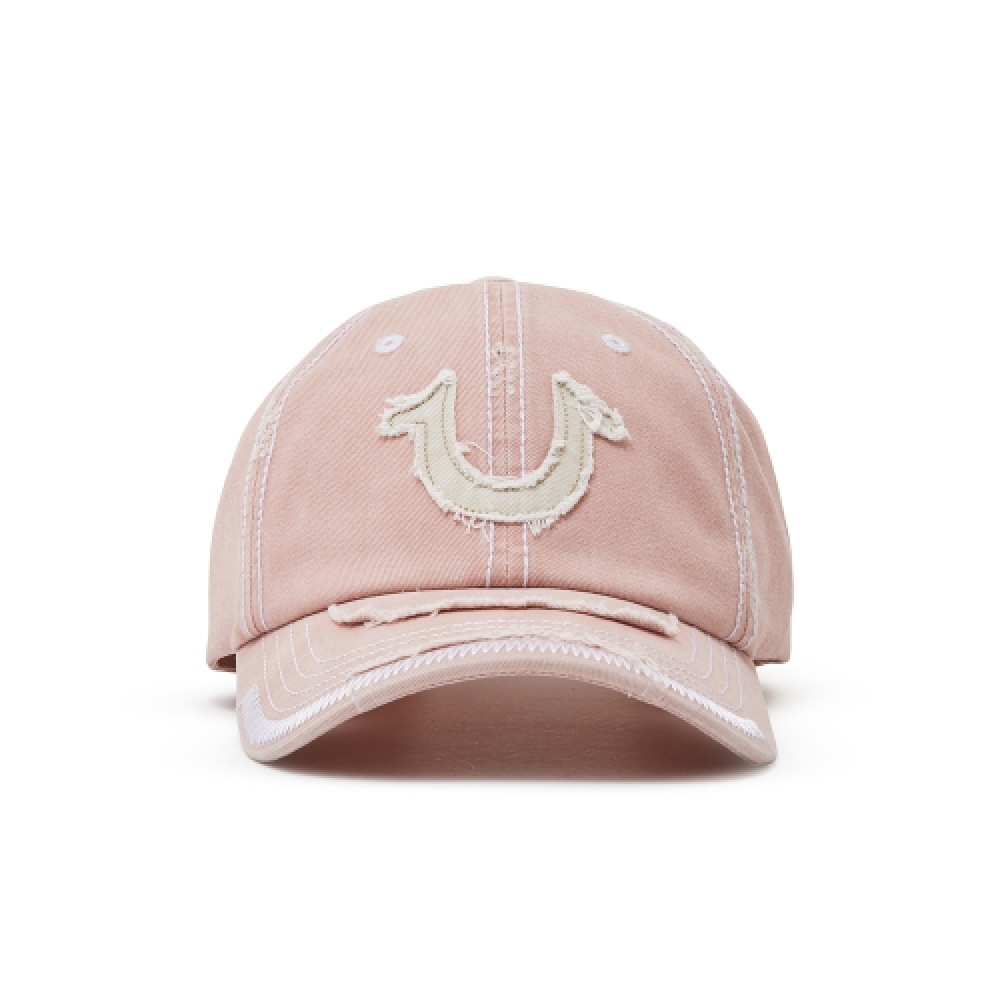 トゥルーレリジョンビッグ T ステッチ VTG キャップ_ピンク