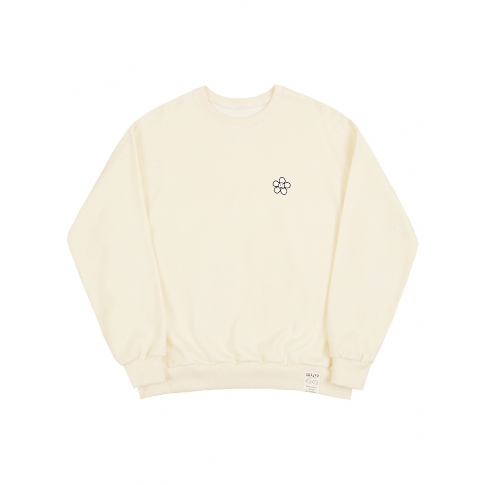 GRAVERラインフラワードットロゴスマイルマントゥーマンクリーム