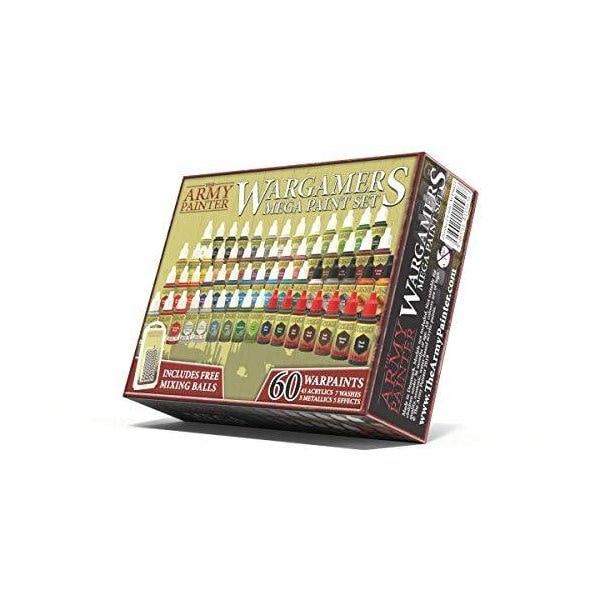 The Army Painter Miniature Painting Kit with Bonus Wargamer Regiment Miniature Paint Brush - Acrylic