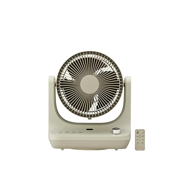 ドウシシャ サーキュレーター CIRKILATOR 23cm 【分解して水洗い可能】風量14段階 適応畳数24畳 左右自動首振り オリーブ