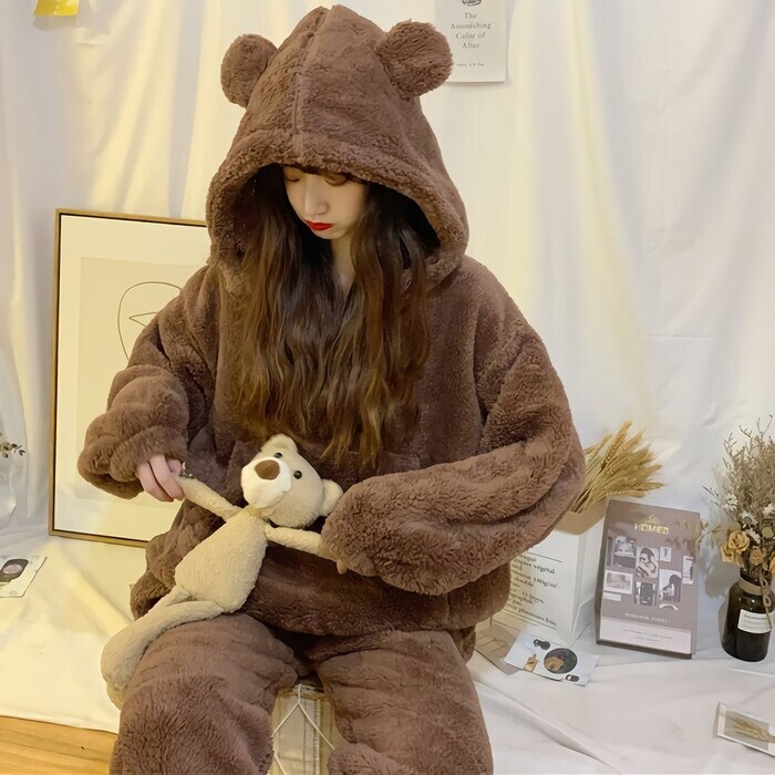 もこもこ モコモコ ルームウェア レディース 2点セット 上下セット ホームウェア 部屋着 寝巻き パジャマ ふわふわ あったか 暖かい ふんわり パーカー 長袖 フード付き フード 4,858円