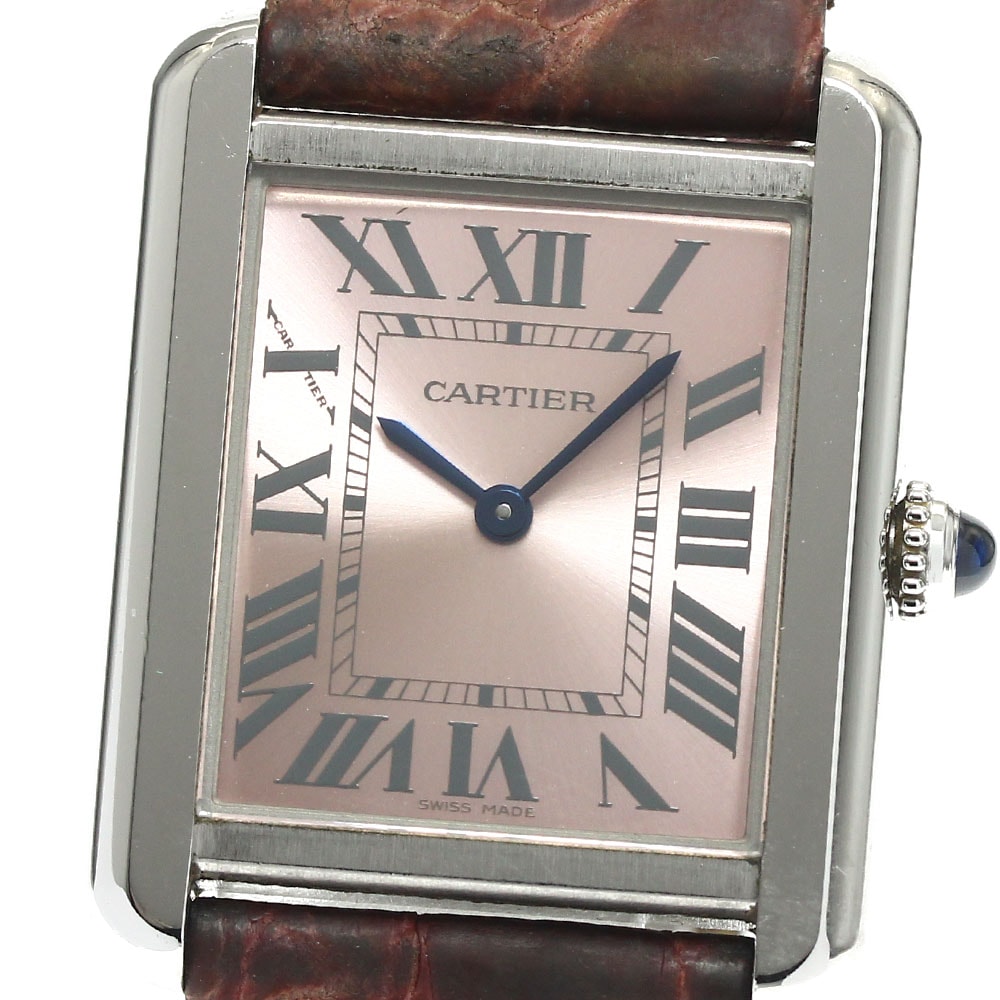 カルティエ CARTIER W5200000 タンクソロSM クォーツ レディース _890867【中古】