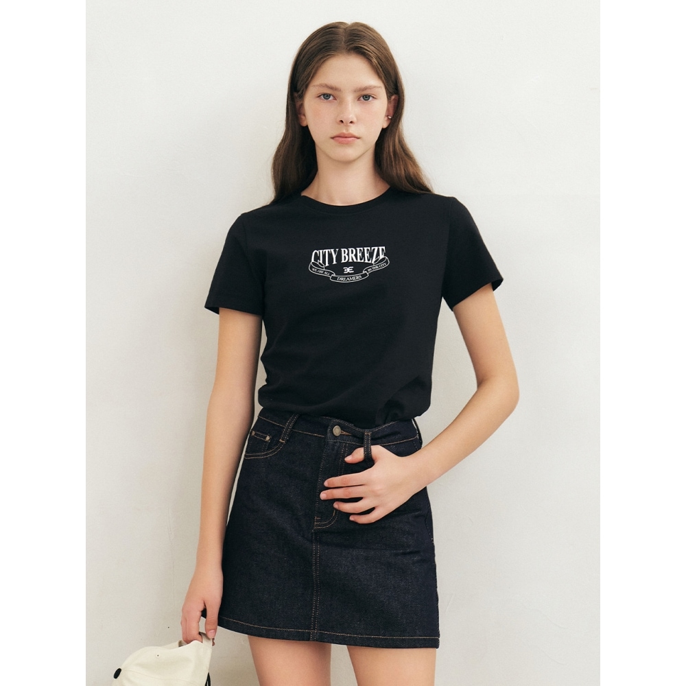 CITYBREEZE シンボルアートワークショートスリーブ T シャツブラックTシャツ・カットソー