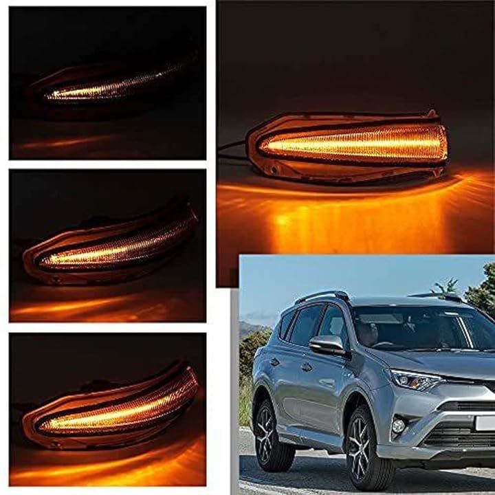 互換品 トヨタ ハリアー 60系 80系 ノア ヴォクシー エクスファイア LED ドアミラー シーケンシャルウインカー クリアレンズ仕様 球切れ警告キャンセラー内蔵(クリア)