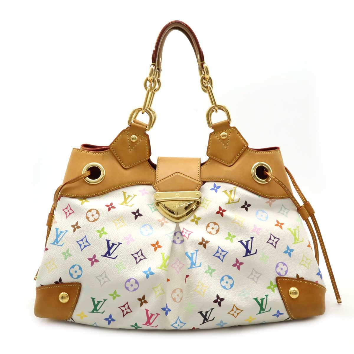 モノグラムマルチカラー ウルスラ 村上隆コラボ トートバッグ ショルダーバッグ ブロン 白 ホワイト M40123