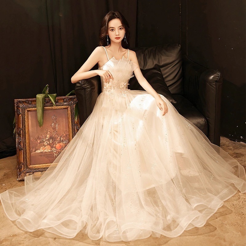 春2024 新作シャンパンゴールド 結婚式ワンピース 成人式 ドレス 同窓会 ドレス 演奏会 ドレス 発表会 ドレス 卒業式 ドレスパーティードレスパーティードレス 結婚式 お呼ばれ