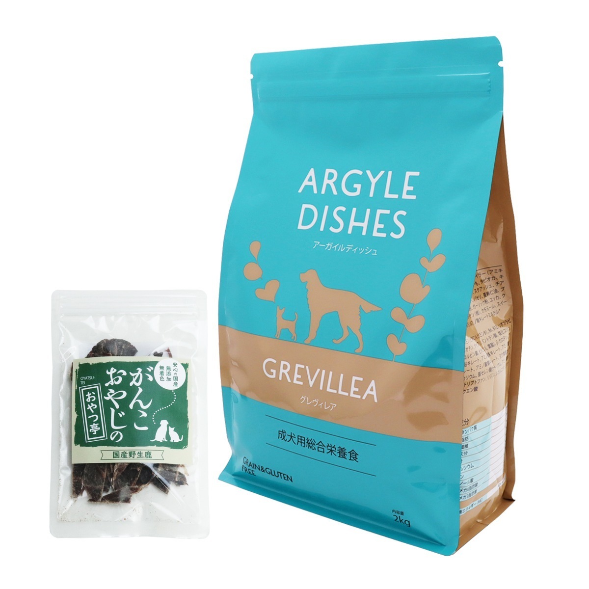 アーガイルディッシュ ドッグフード グレヴィレアアダルト 2kg【国産鹿肉ジャーキー付き(お試しサイズ)】