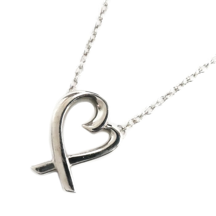 TIFFANY&Co. ティファニー シルバー925 ラビングハート ネックレス 1.6g 45cm レディース 中古