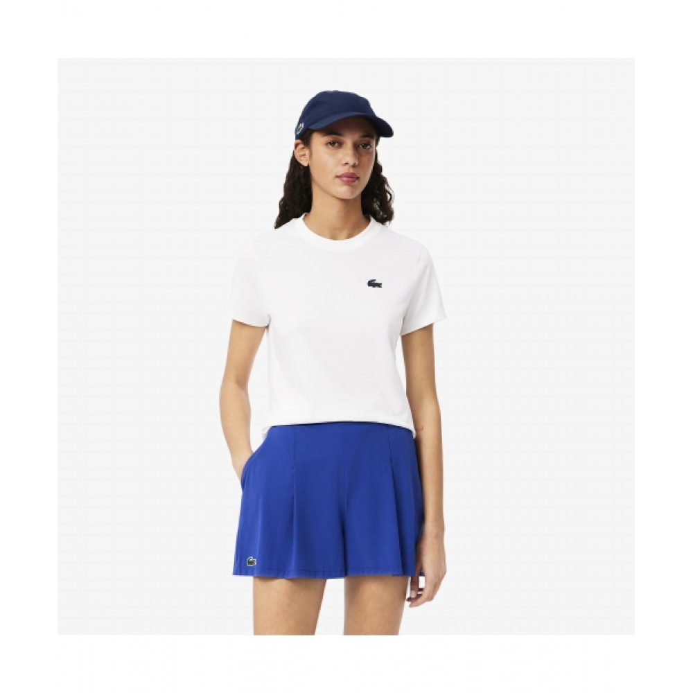 LACOSTE レディース トレーニング ベーシック Tシャツ [ホワイト]