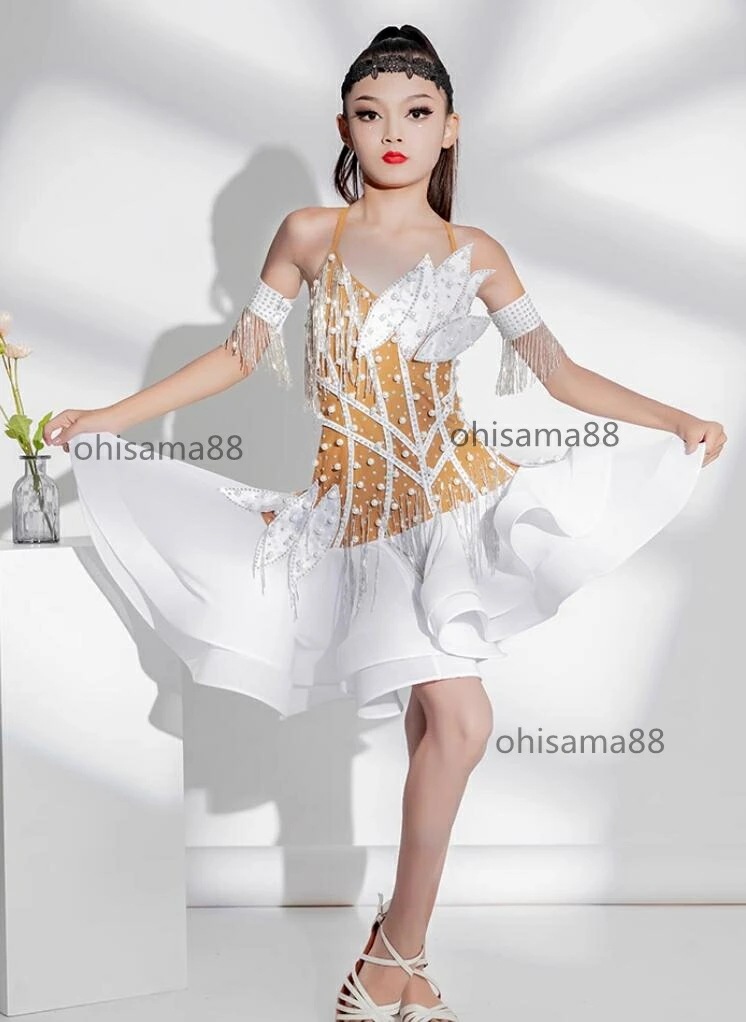 社交ワンピース 高級 ラテンダンスウェア ラテンワンピース ジュニア 発表会 ダンスウェア 女の子 ラテン衣装 チャチャ 社交ダンス衣装 ラテンドレス 可愛い ダンス服 演出服 子供ラテンワンピース 6,058円