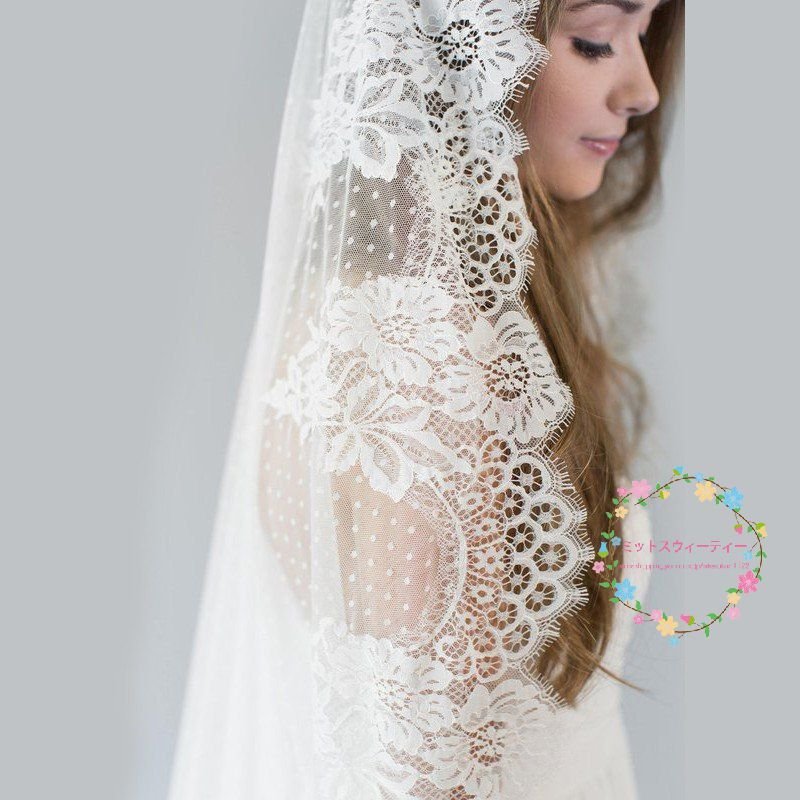 ウエディング ロングベール 結婚式 安い マリアベール ブライダルベール 花嫁 チャペルベール 二次