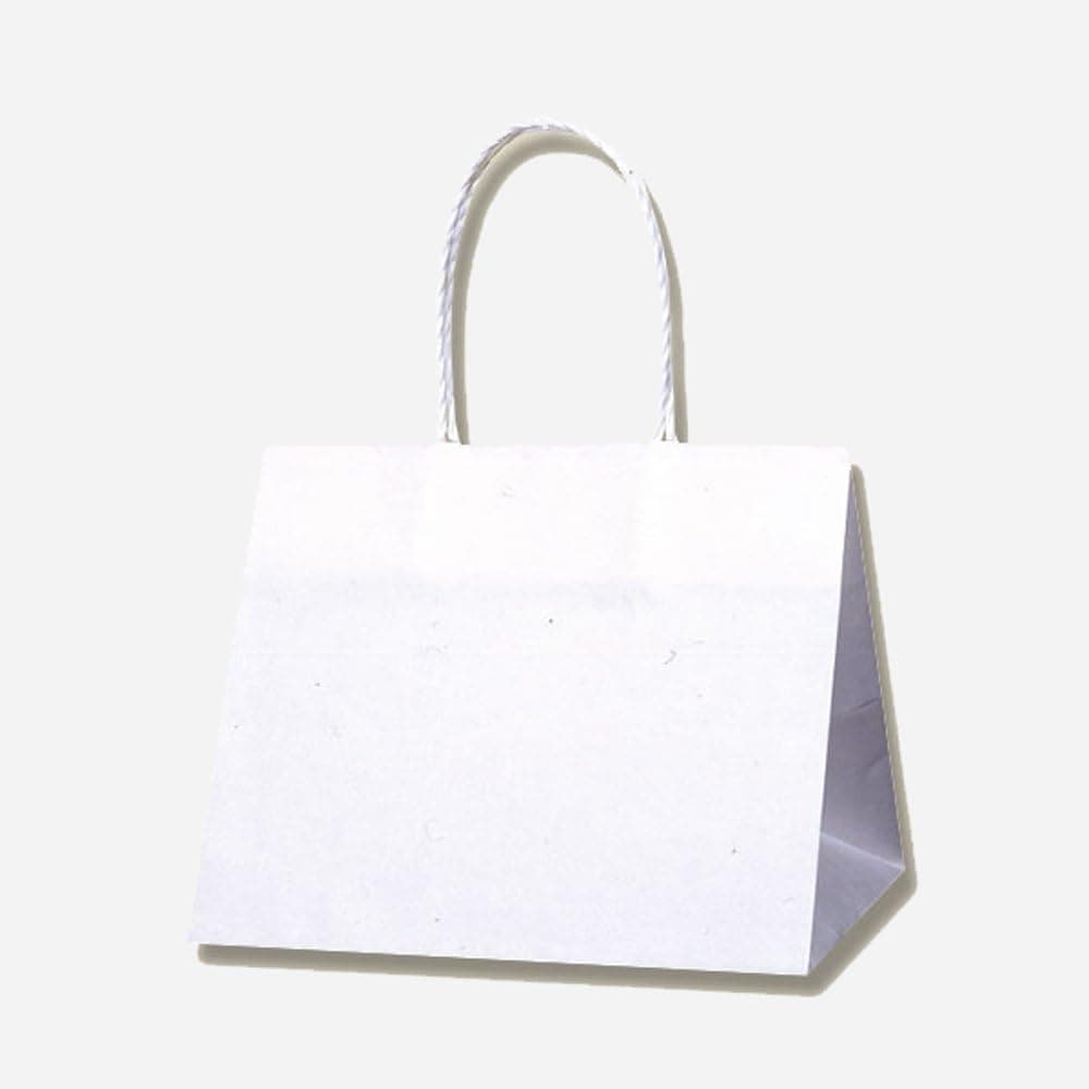 シモジマ HEIKO 手提げ紙袋 Pスムースバッグ 25-19 白無地 25枚 幅250xマチ190x高210mm 003155300