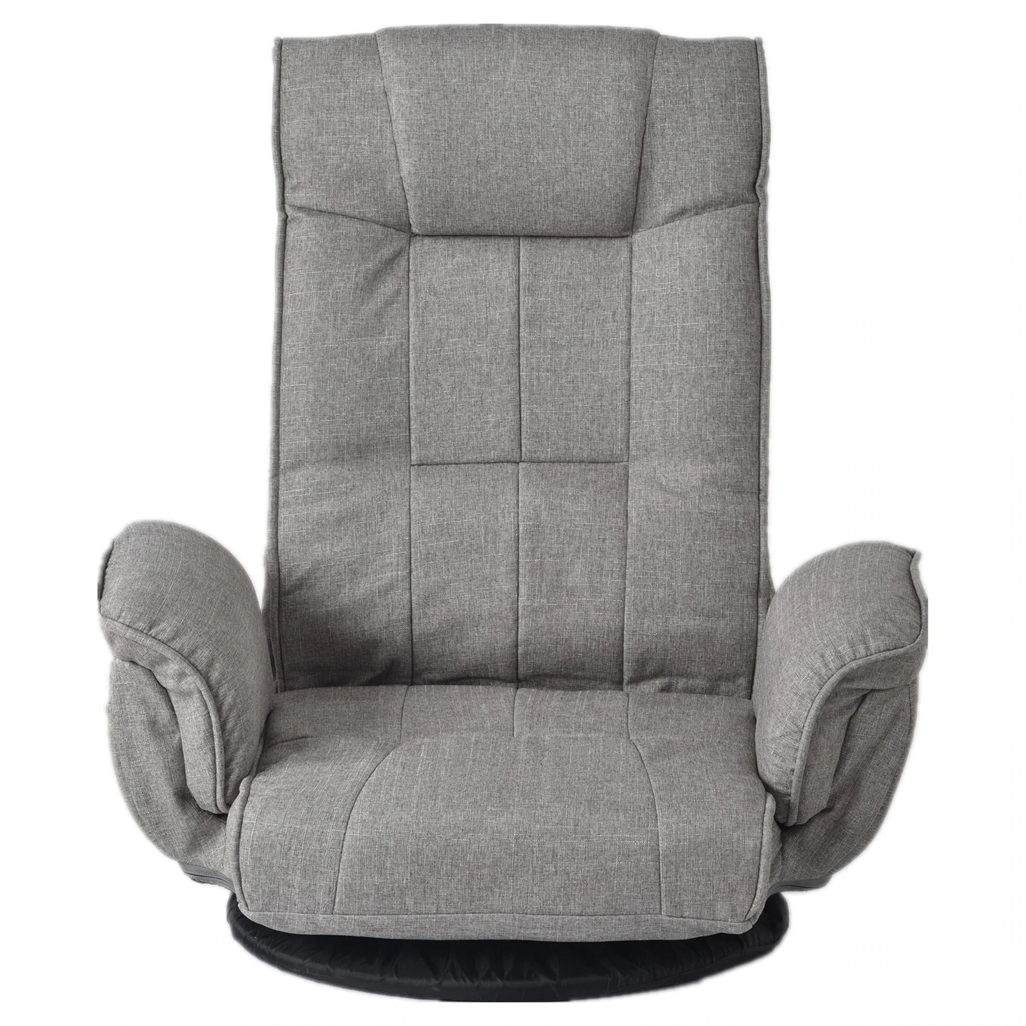 高価値F74回転式座椅子 肘掛け ハイバック 座いす リクライニング 1人掛けソファー フロア ソファー リラックスチェア 折りたたみ リクライニングチェアー ファブリック 座イス おしゃれ 椅子 チ