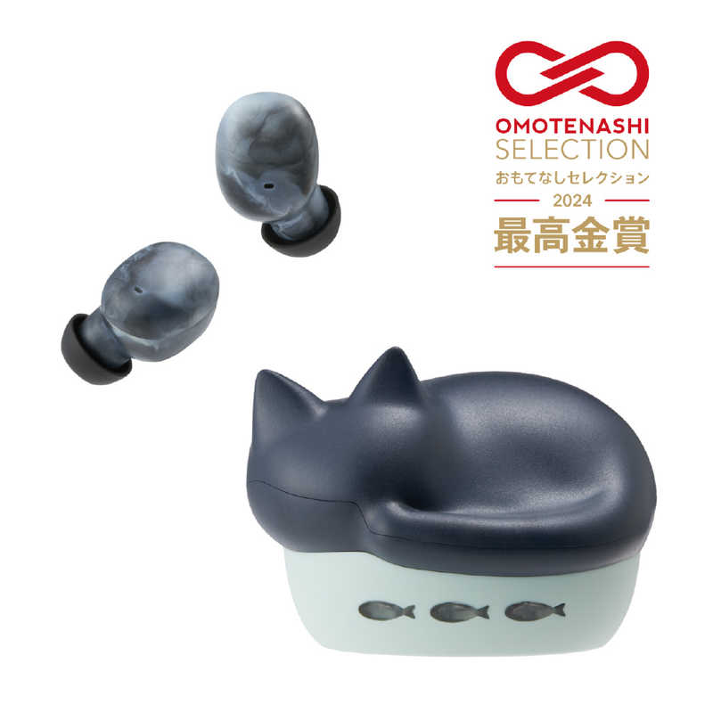 ラディウス　完全ワイヤレスイヤホン NEKO 猫 クロ [ ワイヤレス ( 左右分離 ) / Bluetooth 対応 ] 　HP-C28BTK