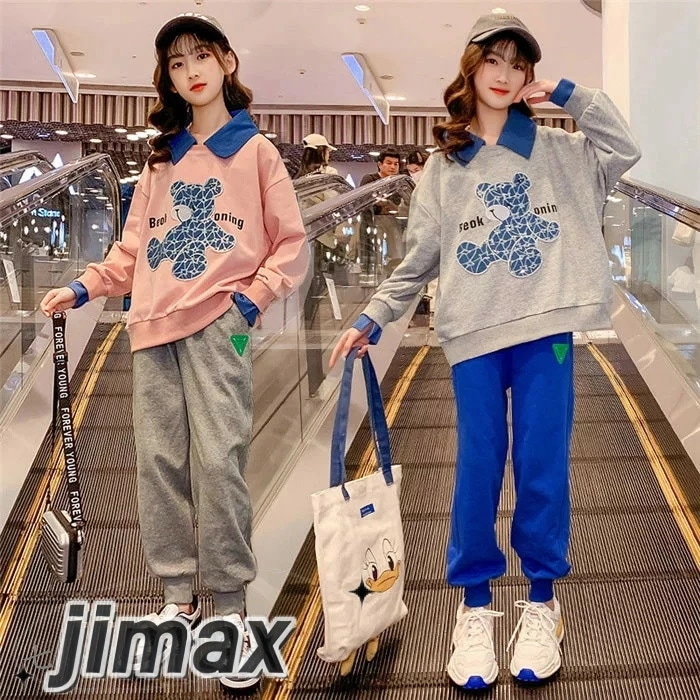 子供服 セットアップ キッズ 2点セット 女の子 長袖 春秋 上下セット トップス パーカー ロングパンツ 子供ジャージ スポーツウェア おしゃれ 可愛い カジュアル ホワイトデー