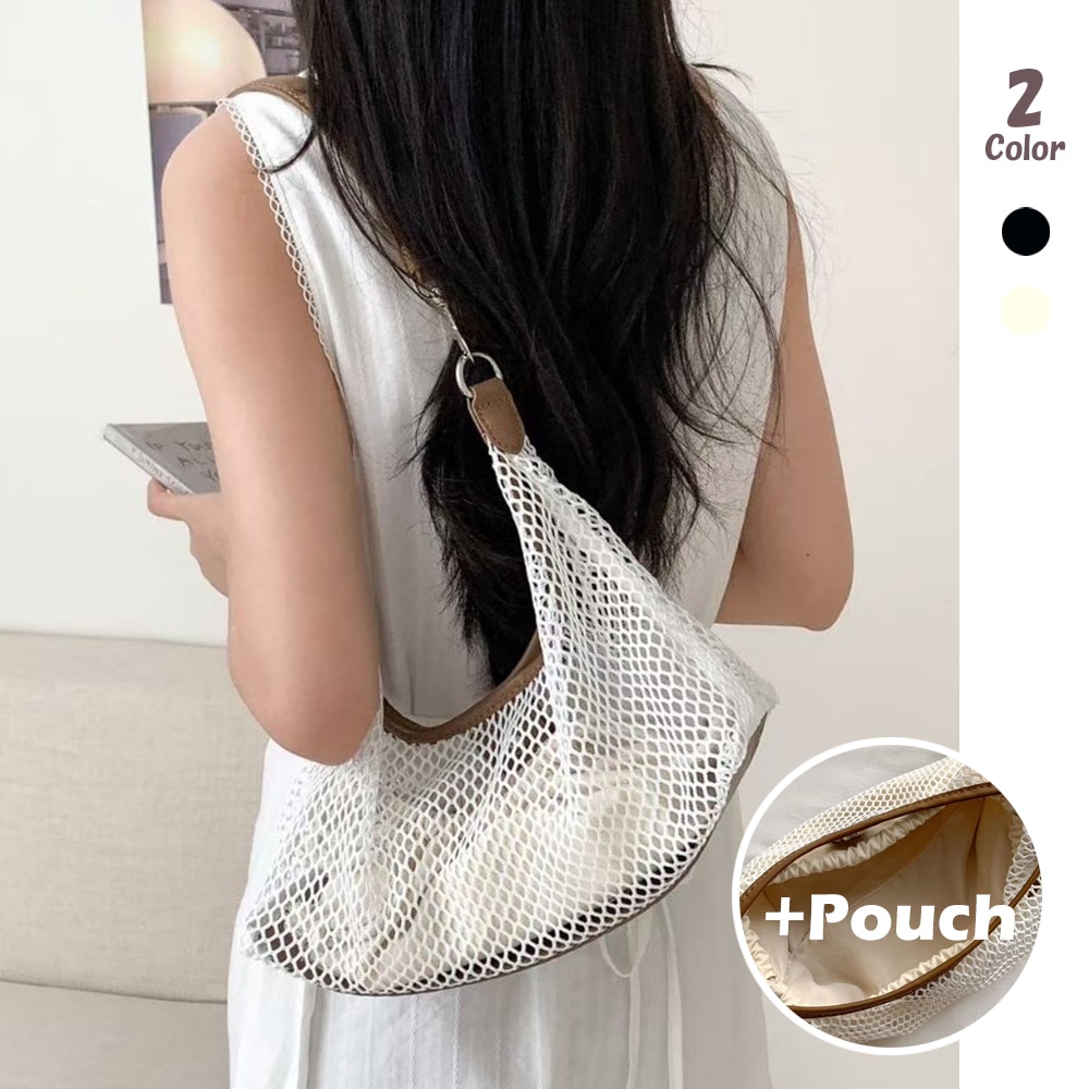 [夏カバン]オーラ ネットバッグ メッシュショルダーバッグ/注文殺到中