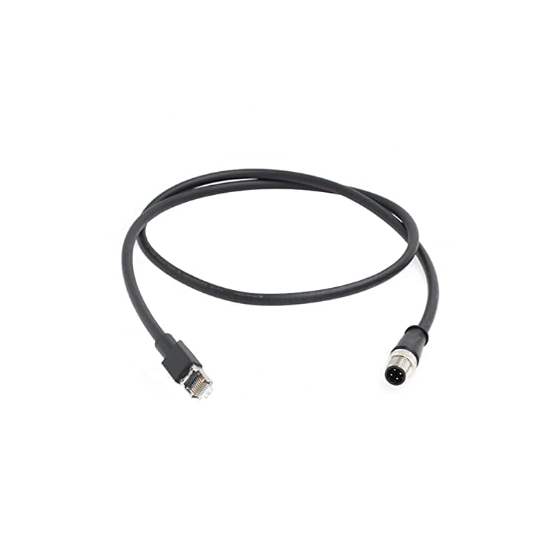 SZRMCC 産業用イーサネットシールドケーブルM124ピンDコード化オスからRJ45オスハイフレックスCat5e (5m)