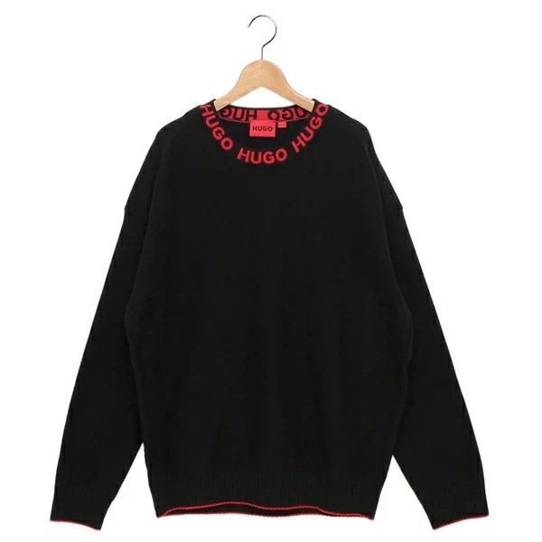 ボス ニット セーター クルーネックニット ブラック メンズ 50474813 001