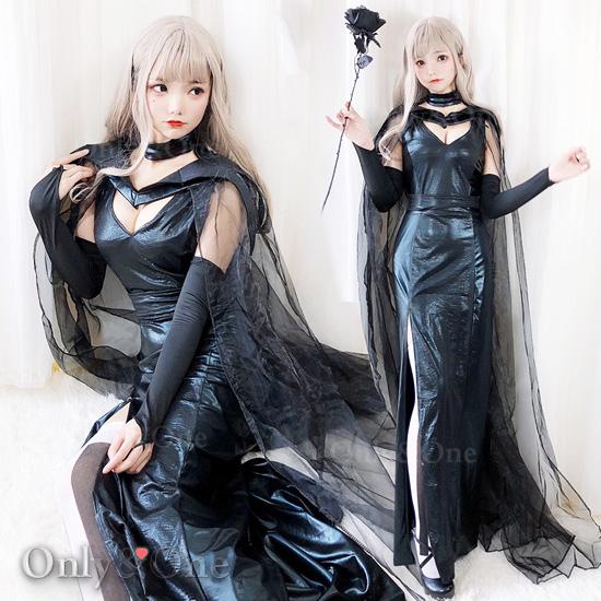 ドラキュラ コスプレ 2024新作 ハロウィン ロングドレス セクシーコスチューム