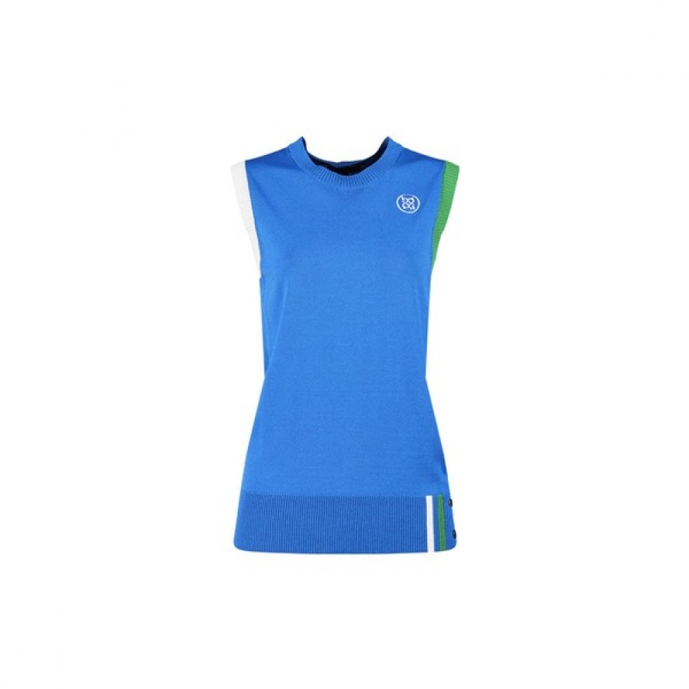 (ラックスゴルフ) ラックスゴルフグリーンクイーンレディースラウンドネックノースリーブゴルフニット GQ3M511W 6,795円