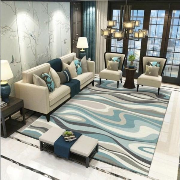 凄く人気がある 【ペルシャ絨毯風 高級ラグ】北欧モダン デザインラグ 160×230cm フランネル クリスタル超ソフト生地 防音 滑り止め付き おしゃれ リビングカーペット ラグマット 厚手 洗える