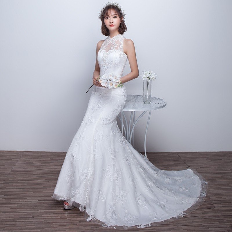 マーメイドドレス ウエディングドレス 安い ロングドレス 結婚式 白 花嫁 ブライダル 披露宴 ウェディングドレス マーメイドライン 二次会 16,682円