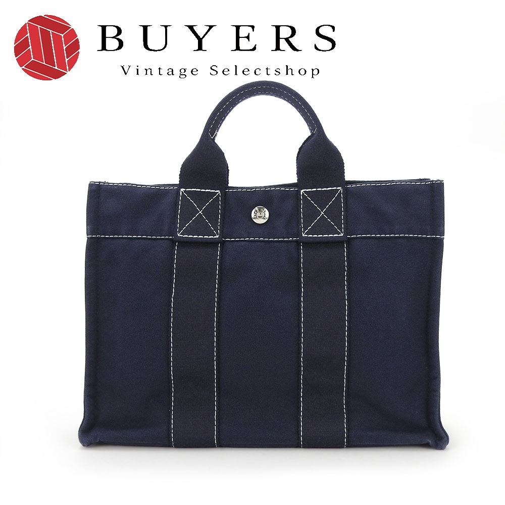 中古 ハンドバッグ トートPM ドーヴィル キャンバス ネイビー カジュアル レディース メンズ