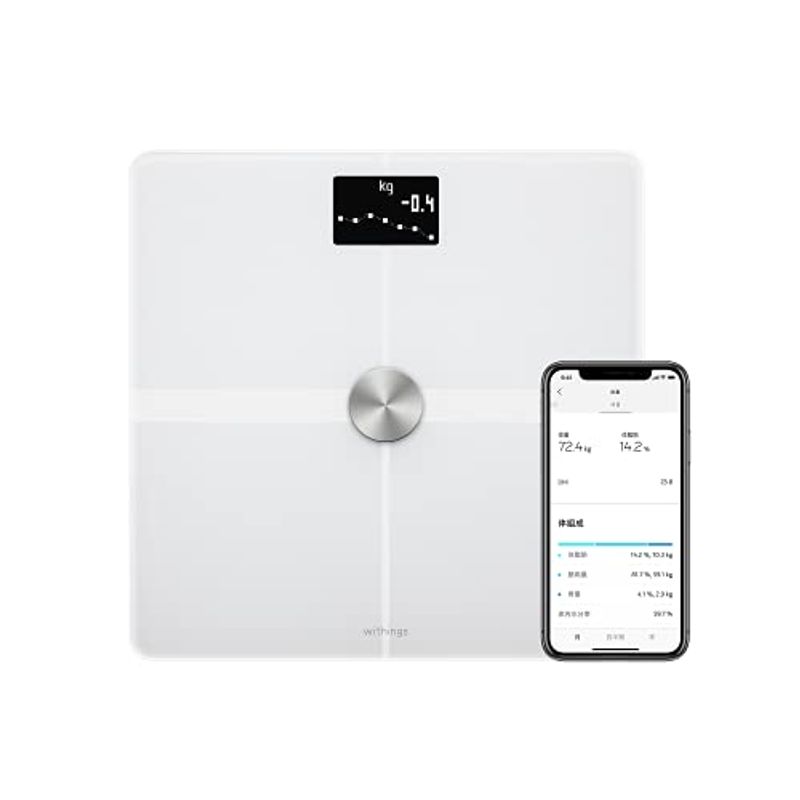 Body + フランス生まれのスマート体重計 ホワイト Wi-Fi/Bluetooth対応 体組成計 日本正規代理店品 W