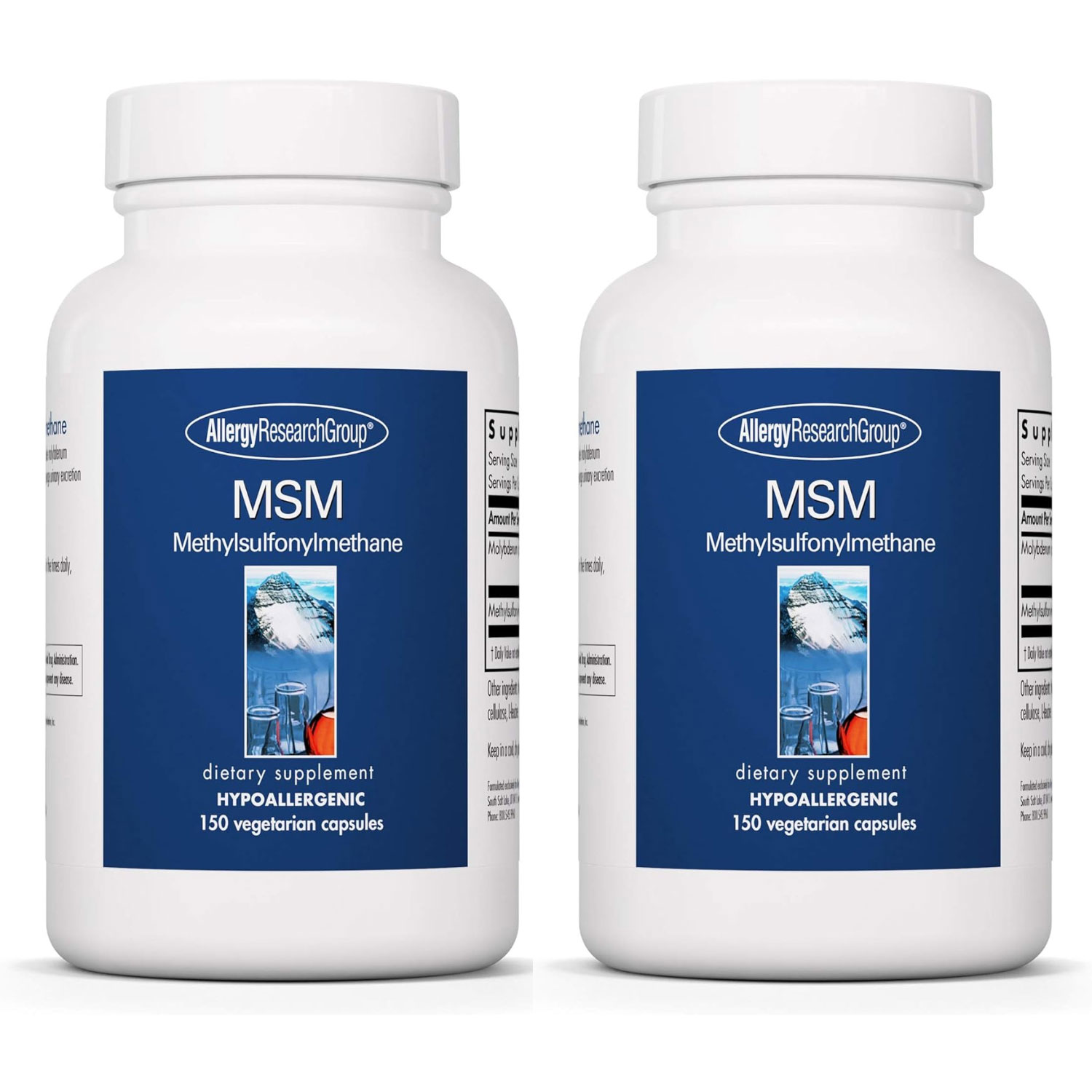 Allergy Research MSM サプリメント 1粒500mg入150粒75～15日分【海外直送品】 -2 Packs