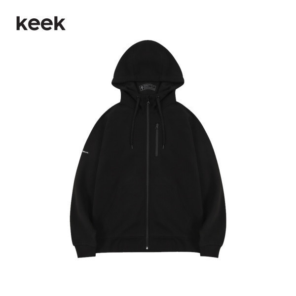 KEEK Oversize Zip-up Hoodie V2 Comfy Fit Black