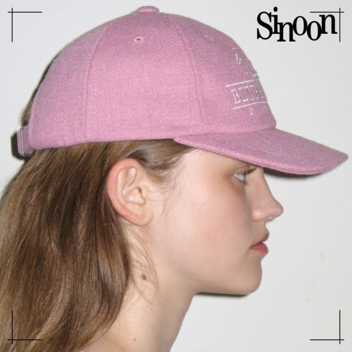 SINOON ボールキャップ WOOL CLASSIC BALL CAP (PINK) シヌーン 韓国ファッション