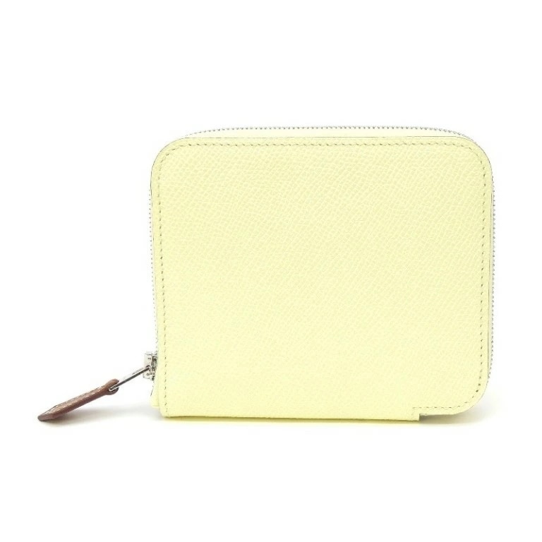 エルメス HERMES コインケース アザップシルクインコンパクト W刻印 ミニ財布 小銭入れ ジョーヌミルトン 【中古】(68307)