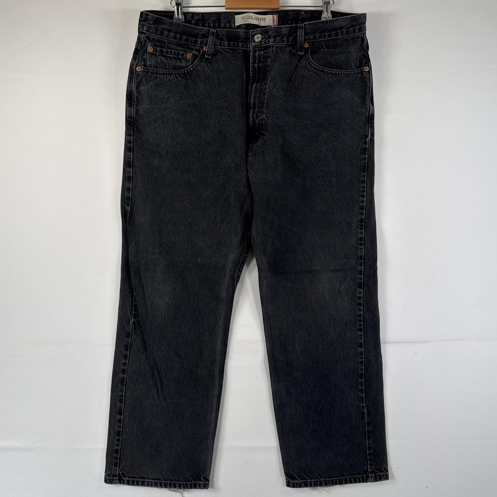 古着 デニムパンツ 505 ジーパン ストレート 大きいサイズ ジップフライ ジーンズ ビッグサイズ w42 L30 ブラック メンズ