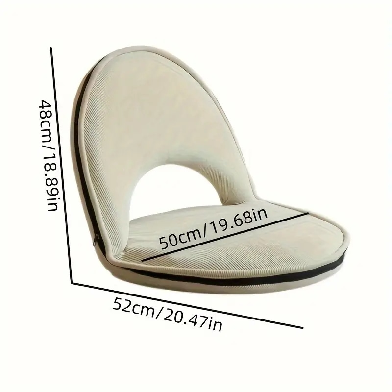 メモリーフォーム入り現代風折りたたみ畳椅子 1個 - カバー付きレイジーソファジッパー開閉の多目的オールシーズンクッション手洗い可能電気不要ティーンフレンドリーデザイン