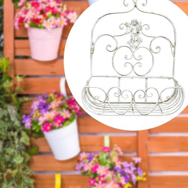 壁掛け植木鉢ラック 装飾 壁掛け棚 オフィス 寝室 バルコニー用 ホワイト