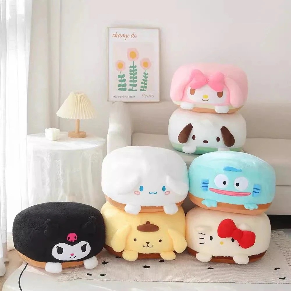 【2個買うと1個無料】サンリオ ふわふわ キャラクタ座布団 キッズ雑貨 コンパクト ソファ 超厚 座椅子座いす ハローキティポチャッコ キティちゃんポケットコイル シートパッド コーデュロイ座布団 暖