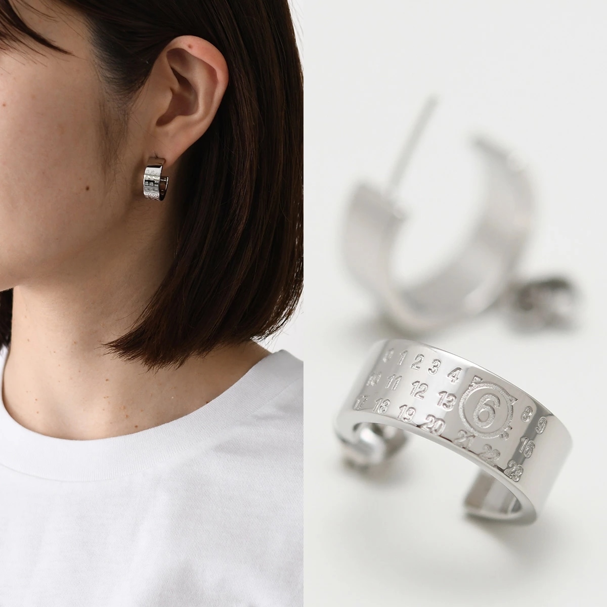 ピアス アクセサリー ニューメリック ミニマル フープピアス SM7VG0056 SV0310 レディース