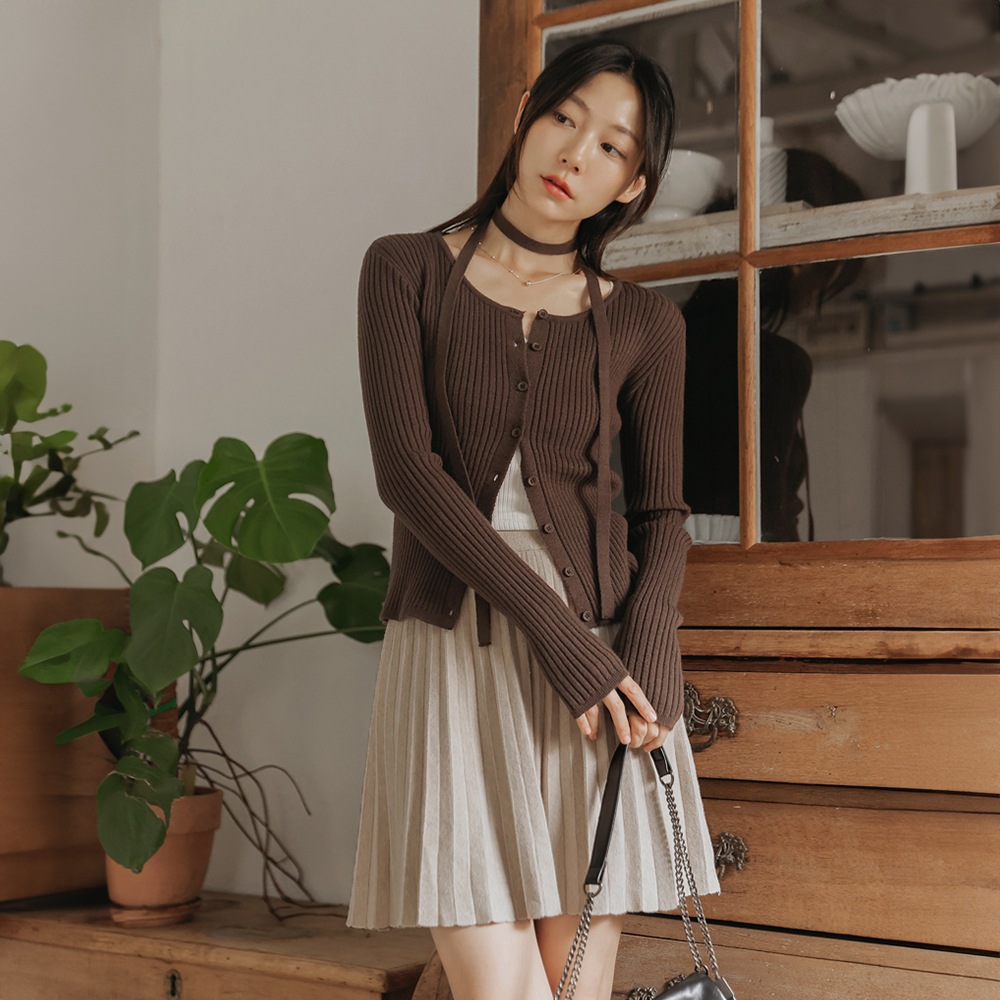 ベアーマフラーセットゴルジニットカーディガン