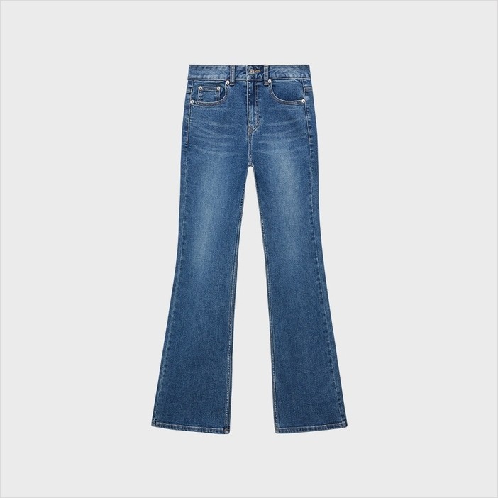 ソフト ブーツカット デニム パンツ (Light blue, Blue, Black)